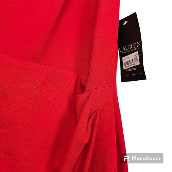 Ralph Lauren Brandie Cowl Neck Red Dress - Picture 6 of 11